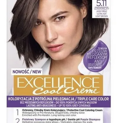 L'oreal paris excellence cool creme farba do włosów 6.11 ultrapopielaty ciemny blond