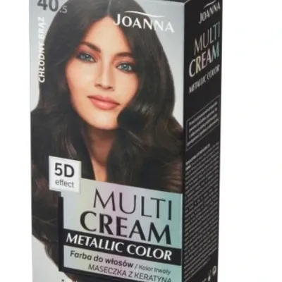 Joanna multi cream color metallic farba do włosów chłodny brąz 40.5