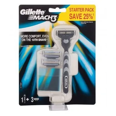 Gillette mach 3 maszynka do golenia + 2 szt. wkład do maszynki
