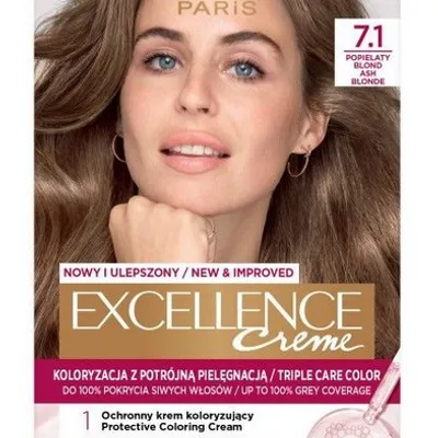 L'oreal paris excellence creme farba do włosów 7.1 blond popielaty