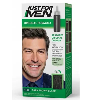Just for men dark brown black h45 szampon koloryzujący do włosów ciemnobrązowy czarny 60g