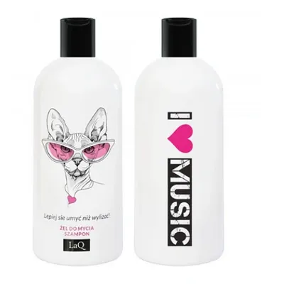 Laq żel do mycia i szampon do włosów 2w1 300 ml kotka