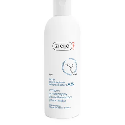 Ziaja med kuracja dermatologiczna pielęgnacja skóry z azs szampon oczyszczający do wrażliwej skóry głowy i karku 300 ml