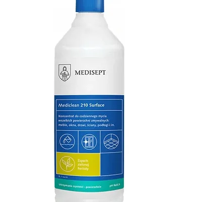 Medisept mediclean 210 surface zielona herbata preparat do codziennego stosowania na różnych powierzchniach wodoodpornych 1 l