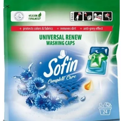 Sofin kapsułki do prania jasnych i białych tkanin universal renew 24 szt