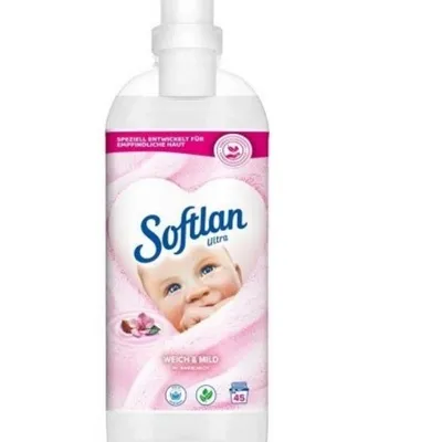 Softlan new sensitive mit mandelmilch biały płyn do płukania tkanin 1 l