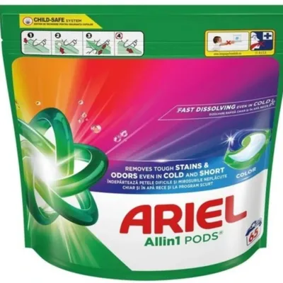 Ariel all in one 3in1 kapsułki do prania tkanin kolor 65 szt