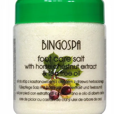 Bingospa sól do stóp z ekstraktem z kasztanowca i olejkiem z drzewa herbacianego 550g