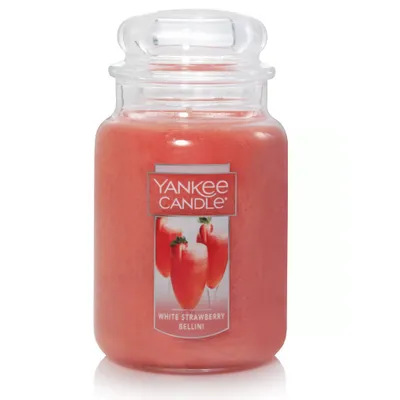 Yankee candle large jar white strawberry bell 623g