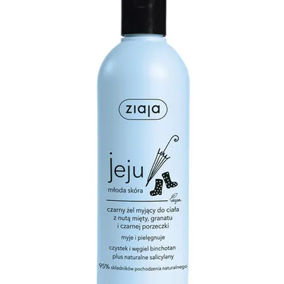Ziaja jeju czarny żel myjący do ciała z nutą mięty, granatu i czarnej porzeczki 300ml