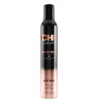 Chi luxury black seed lakier elastyczny do włosów 284 g