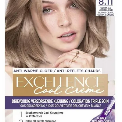 L'oreal paris excellence cool creme farba do włosów 8.11 ultrapopielaty jasny blond
