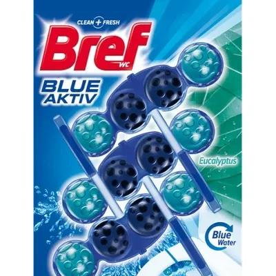 Bref color aktiv eucalyptus 3 x 50 g zawieszka do wc barwiąca