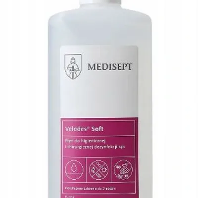 Medisept velodes soft alkoholowy płyn do higienicznej i chirurgicznej dezynfekcji dłoni i skóry 1 l