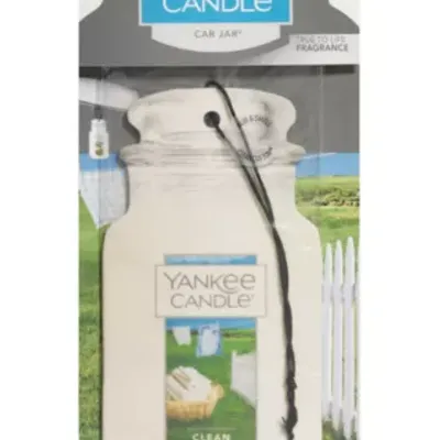 Yankee candle car jar single clean cotton