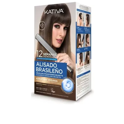 Kativa alisado brasileno brunette kit