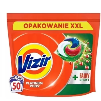 Vizir platinum pods + fairy effect kapsułki do prania 50 prań
