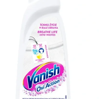 Vanish oxi action white płyn wzmacniający efekt prania białych tkanin 500 ml