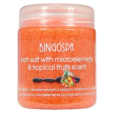 Bingospa sól do kąpieli z mikroelementami o zapachu owoców tropikalnych 550g