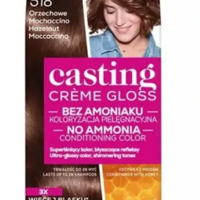 L'oreal paris casting creme gloss farba do włosów 518 orzechowe mochaccino