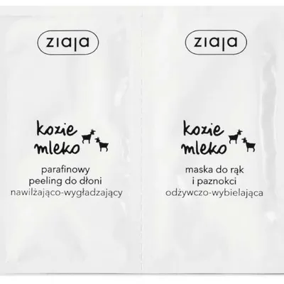 Ziaja kozie mleko duo-saszetka peeling do dłoni + maska do rąk i paznokci, 2x7ml