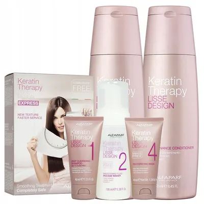 Alfaparf keratin therapy lisse design intro kit express method + szampon 250 ml + odżywka 250 ml