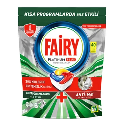 Fairy platinum plus kapsułki do zmywarek automatycznych 40 szt.