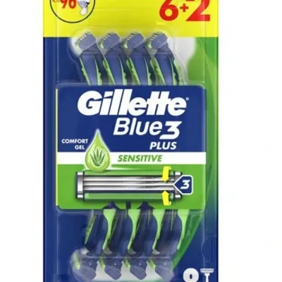 Gillette blue3 sensitive 6+2 szt