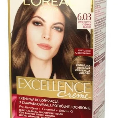 L'oreal paris excellence creme farba do włosów 6.03 świetlisty ciemny blond