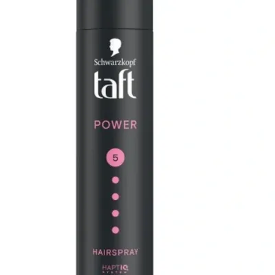 Taft 5 power cashmere touch lakier do włosów czarny mega mocny 250 ml