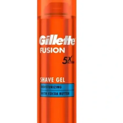 Gillette fusion 5x nawilżający żel do golenia z masłem kakaowym 200 ml