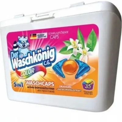 Waschkonig kapsułki do prania color 5in1 pomarańcza 35 szt