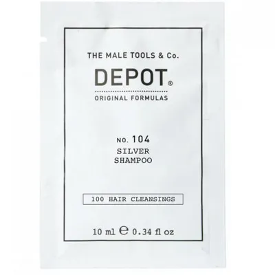 Depot no.104 silver szampon do włosów siwych, białych lub rozjaśnianych 10 ml