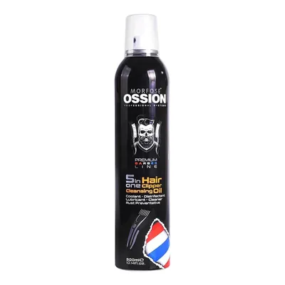 Morfose ossion pb one clipper cleansing oil 300ml 5w1 woskowa pianka do oliwienia wszystkich narzędzi fryzjerskich.