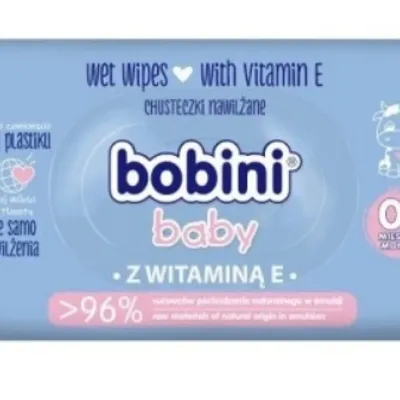 Bobini chusteczki nawilżane 60 szt witamina e