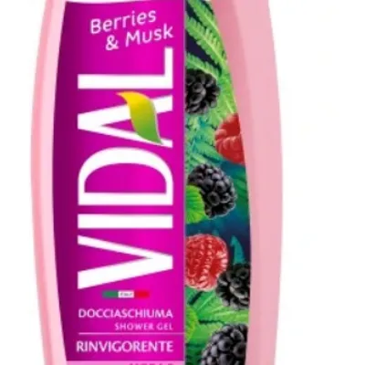 Vidal żel pod prysznic jagoda i malina 250 ml blackberry&mus