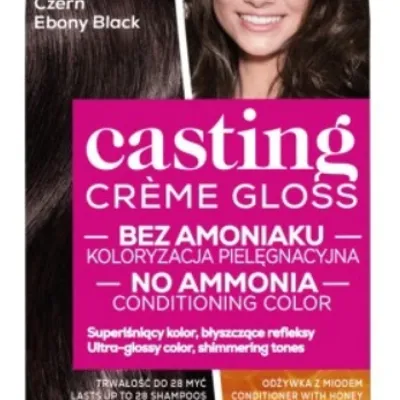 L'oreal paris casting creme gloss farba do włosów 200 hebanowa czerń