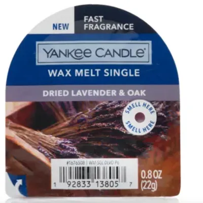 Yankee candle classic wax dried lavender & oak 22g