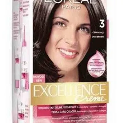 L'oreal paris excellence creme farba do włosów 3 ciemny brąz