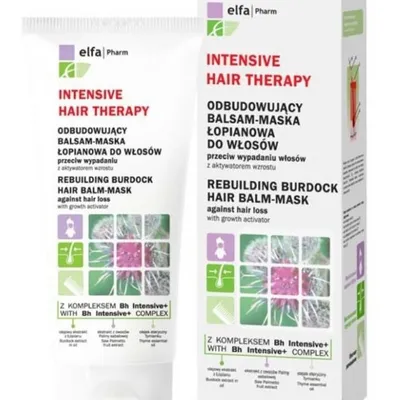 Elfa pharm intensive hair therapy odbudowujący balsam-maska łopianowa do włosów przeciw wypadaniu z aktywatorem wzrostu 200 ml