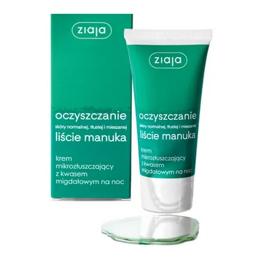 Ziaja liście manuka krem mikrozłuszczający z kwasem migdałowym na noc 50ml