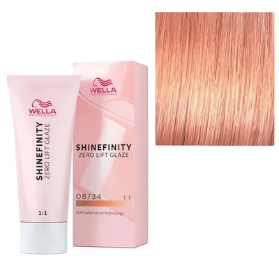 Wella shinefinity 60 ml 08/34 red