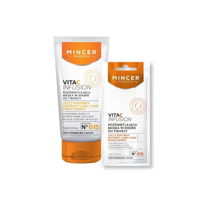 Mincer pharma vita-c rozświetlająca maska w kremie do twarzy 75ml