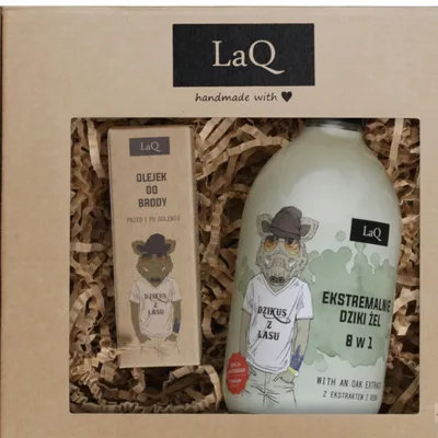 Laq dzikus z lasu żel pod prysznic 8 w 1 500ml + olejek do twarzy 30ml