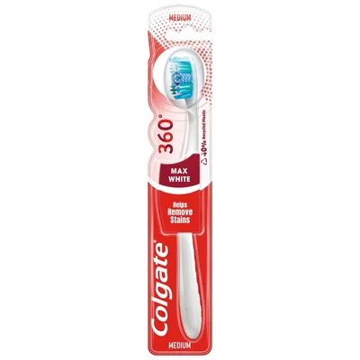 Colgate szczoteczka do zębów 360° max white one średnia