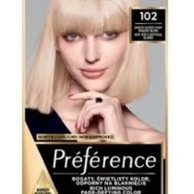 L'oreal paris feria preference farba do włosów 102 bardzo jasny perłowy blond