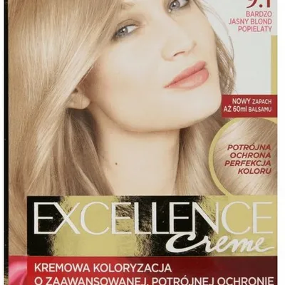 L'oreal paris excellence creme farba do włosów 9.1 bardzo jasny blond popielaty