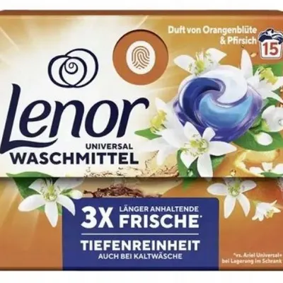 Lenor all-in-1 pods kwiat pomarańczy i brzoskwinia 15 kapsułek