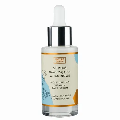 Nature queen serum nawilżająco – witaminowe hialuronian sodu i koper morski 30ml