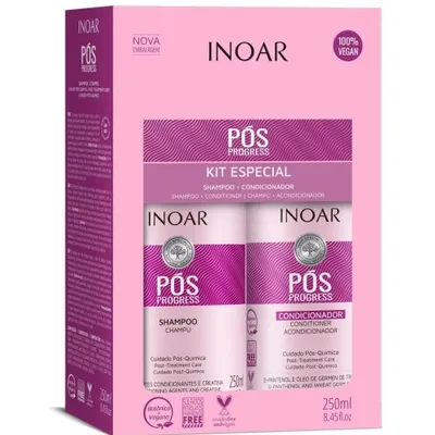 Inoar duo pos progress szampon 250 ml + odżywka 250 ml